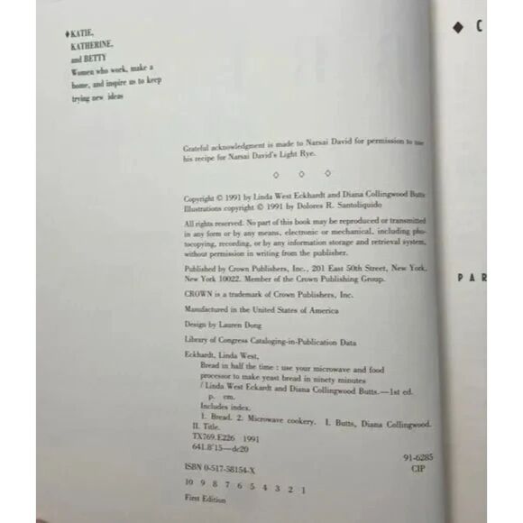 Bread In Half The Time: Use Your Microwave & Food Processer- hardcover - Picture 3 of 16